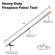 Load image into Gallery viewer, SANLIKE 81cm Heavy Duty Fireplace Poker Tool Outdoor Camping Household Wood Fire Hook Reusable Durable Firestikck
