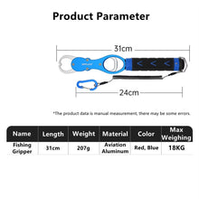 Load image into Gallery viewer, SANLIKE Fish Lip Grip Multifunctional Fishing Clip 360° Swivelling Rubber Handle Lanyard with Weighing Scale Fishing Tools
