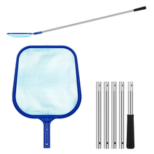 Load image into Gallery viewer, SANLIKE 158 cm skimmer basket with extendable stainless steel pole, fine mesh rake net for cleaning leaf debris in the pool spa
