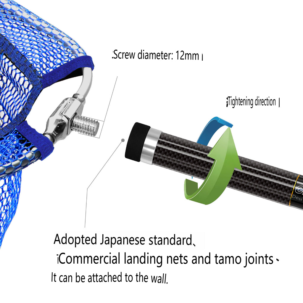 SANLIKE 6m Fishing Net Carbon Fiber Pole Telescoping Foldable Landing – SANLIKE STORE