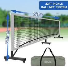 Load image into Gallery viewer, SANLIKE 22ft Portable Table Tennis Net System Kit Wheeled design for quick set up Wear and tear resistant mesh surface for indoor and outdoor use

