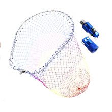 Load image into Gallery viewer, SANLIKE  Fishing Net Nylon Portable Folding Landing Dip Net Collapsible Aluminium Oval Frame with Adaptor Fishing Accessories
