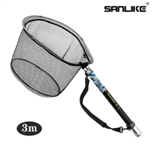 Load image into Gallery viewer, SANLIKE Fishing Net Folding Telescopic Adjustable Pattern for Freshwater Seawater Landing Net Tackle Accessories
