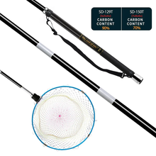 Load image into Gallery viewer, SANLIKE Fishing Nets Carbon Fishing Rod Scaling 9 Section Length Foldable Telescopic Pole Handle for Carp Fishing Catching
