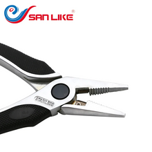 Load image into Gallery viewer, SANLIKE Multi-Function Fishing Pliers Tainless Steel Fishing Line Scissors Fishing Tackle Grip Split Ring Pliers Pesca Tool
