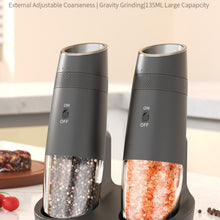 Load image into Gallery viewer, SANLIKE 2pcs 135ml Gravity Salt &amp; Pepper Grinder Charging Base Type-C Rechargeable Adjustable Thickness For Kitchen Outdoor Tool
