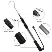 Load image into Gallery viewer, SANLIKE 1.4m Telescopic Fishing Gaff with Stainless Hook Aluminium Alloy Pole with Soft EVA Handle Fishing Spear Hook Tool Accessorie
