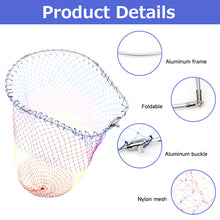 Load image into Gallery viewer, SANLIKE Portable Folding Fishing Net 12mm Screw Collapsible Aluminium Oval Frame Nylon Landing Dip Net Tackle Accessories
