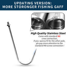 Load image into Gallery viewer, SANLIKE Telescopic Fishing Gaff with Stainless Fish Spear Hook Gripper No Slip Ruber Handle Outdoor Fishing Tackle Accessory
