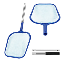 Load image into Gallery viewer, SANLIKE 158 cm skimmer basket with extendable stainless steel pole, fine mesh rake net for cleaning leaf debris in the pool spa
