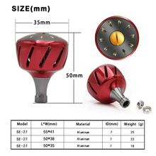 Load image into Gallery viewer, SANLIKE Red Fishing Reel Handle Left/Right Threaded Aircraft Aluminum Fishing Tool for Shimano Spinning Reel Fishing Accessories
