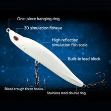 Load image into Gallery viewer, SANLIKE Fishing Lure Luminous Minnow Shape Hard Fishing Baits 8cm Artificial Luya Bait with Blood Groove Hook
