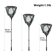 Load image into Gallery viewer, SANLIKE Floating Fishing Net Fish Folding Landing Net with Telescopic Pole Handle Durable Rubber Coated Collapsible Net Fishing
