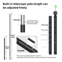 Load image into Gallery viewer, SANLIKE 2 pcs Tarp Pole for Tent Aluminum Pole Foldable Camping Awning Poles Glass Bead Spring Connection with Storage Bag
