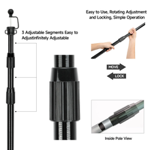 Load image into Gallery viewer, SANLIKE 2.15m 2 Pcs Retractable Stainless Steel Pole Head with Silicone Head Cover Retractable Fibreglass Pole Camping Tools
