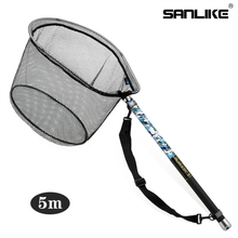 Load image into Gallery viewer, SANLIKE Fishing Net Folding Telescopic Adjustable Pattern for Freshwater Seawater Landing Net Tackle Accessories
