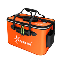 Load image into Gallery viewer, SANLIKE 40 50CM Orange Portable Folding Fish Bucket EVA waterproof material Fishing box Outdoor camping Hiking Fishing water box
