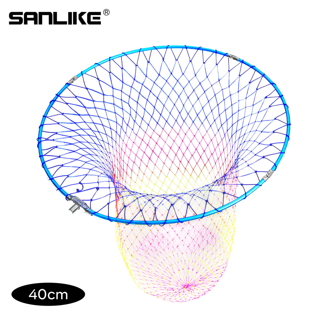 SANLIKE Fishing Net 1/2 inch thread About 12mm Aluminum frame Alloy Foldable Extending Frame Landing Dip Net Fishing Tackle