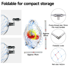 Load image into Gallery viewer, SANLIKE Fishing Net 1/2 inch 12mm Folding Header Combination Aluminium Alloy Folding Extension Frame Nylon Dip Net Fishing Tools
