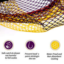 Load image into Gallery viewer, SANLIKE Foldable Telescopic Rod Fishing Net Colored Rubber Coating Fishing Net Freshwater Seawater Landing Net for Trout Bass Steelhead Salmon
