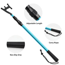 Load image into Gallery viewer, SANLIKE Blue Telescopic Hooks Floating Telescopic Aluminium Spear Rods Accessories Docking Push Rods Outdoor Fishing Tools
