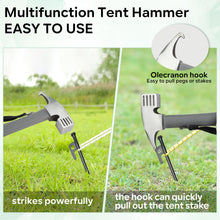 Load image into Gallery viewer, SANLIKE Multifunctional hammer tent peg puller portable ultralight 30cm hammer tent accessories outdoor camping tools
