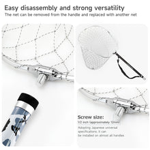 Load image into Gallery viewer, SANLIKE Folding Fishing Net Collapsible Aluminum Oval Frame 12mm Screw Nylon Mesh Landing Dip Net Fishing Tackle Accessories
