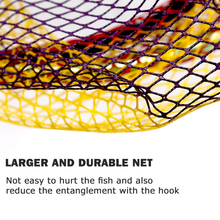 Load image into Gallery viewer, SANLIKE Folding Landing Net with Extra Long Telescopic Pole Handle Foldable rubber-coated net for easy catch and release
