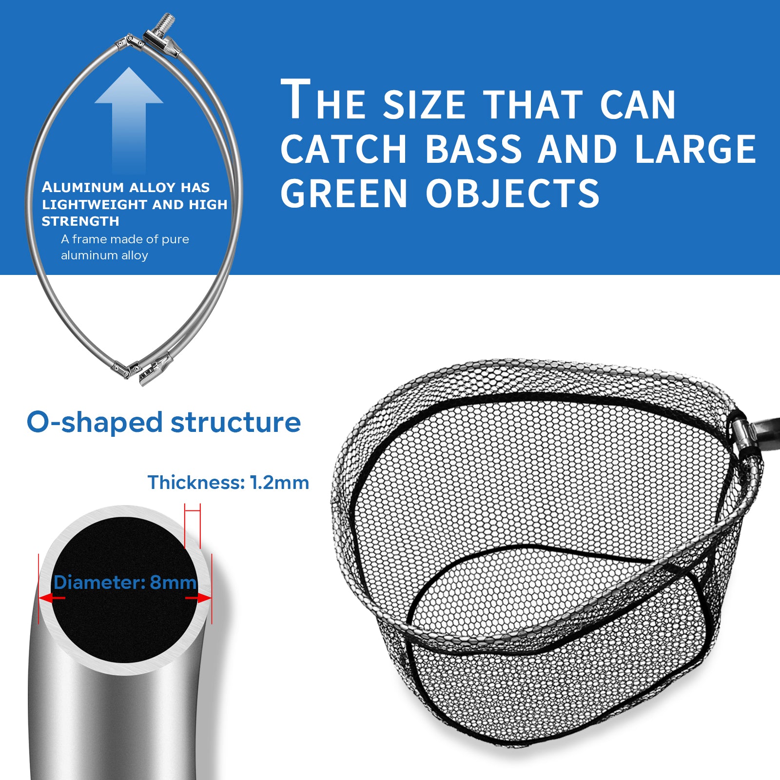 3m Fish Net SANLIKE 3M Fishing Net Carbon Fibre Fishing Rod and Folding Joint Set ...