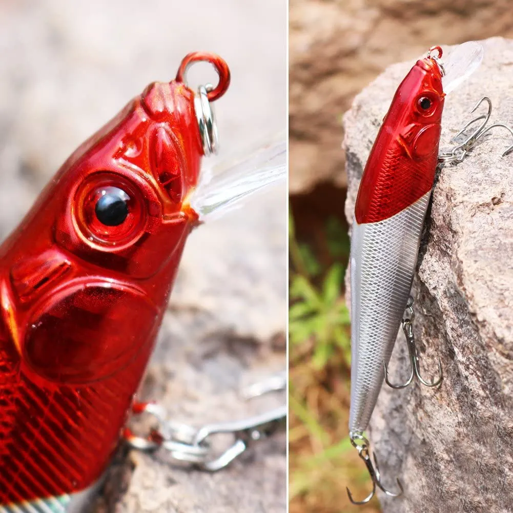 SANLIKE 5 Pcs 14cm Fake Bait Lure Bionic Bait Minnow Lure 3D High Imit – SANLIKE STORE