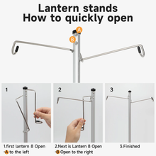 Load image into Gallery viewer, SANLIKE 2m Adjustable Lantern Stand Split Aluminium Clip Lantern Pole with Table Clip and Floor InsertOutdoor Camping Tools
