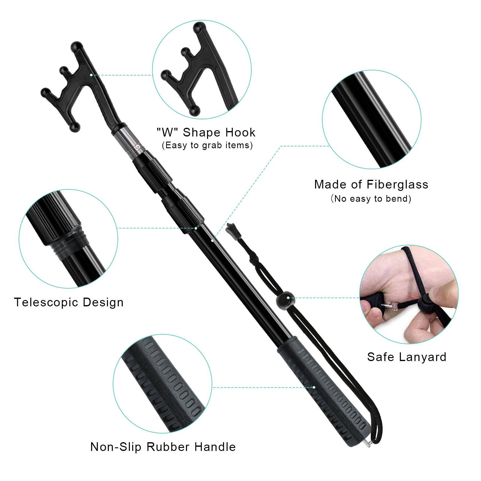 SANLIKE Boat Hooks for Docking Extension Pole Hook Telescopic Boat Pol – SANLIKE STORE