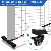 Load image into Gallery viewer, SANLIKE 22ft Portable Table Tennis Net System Kit Wheeled design for quick set up Wear and tear resistant mesh surface for indoor and outdoor use
