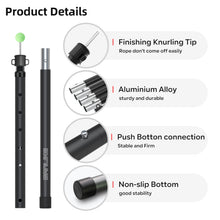 Load image into Gallery viewer, SANLIKE 2 pcs Tarp Pole for Tent Aluminum Pole Foldable Camping Awning Poles Glass Bead Spring Connection with Storage Bag
