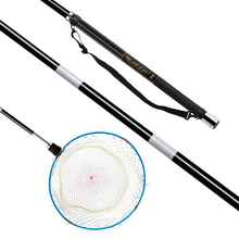 Load image into Gallery viewer, SANLIKE 3m Fishing Landing Net Carbon Fiber portable Telescopic folding Handle Pole for Carp Fishing Tackle Catching Releasing
