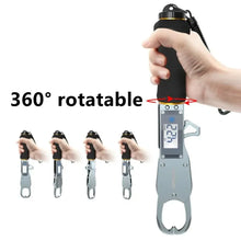 Load image into Gallery viewer, SANLIKE Fishing Lip Grip Portable With Electronic Scale Fishing Gripper 360° Rotatable Fishing Grabber Tool Tackle Accessories
