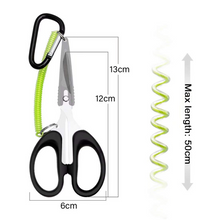 Load image into Gallery viewer, SANLIKE Fishing Scissors Multifunctional Anti-rust High-quality Stainless Steel Fishing Pliers Line Cutter Tackle Tool
