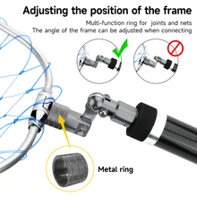 Load image into Gallery viewer, SANLIKE Fishing Net 1/2 inch 12mm Folding Header Combination Aluminium Alloy Folding Extension Frame Nylon Dip Net Fishing Tools
