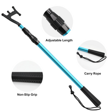 Load image into Gallery viewer, SANLIKE 1.7M Boat Hook Telescopic Aluminium Alloy Pole Durable Rustproof Rubber Anti-slip Handle Hook Boat Crashproof Parts
