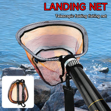 Load image into Gallery viewer, SANLIKE Fishing Net Carbon Fishing Rod Foldable Telescopic Pole Handle Landing Dip Mesh Adjustable Tackle Accessories
