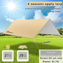 Load image into Gallery viewer, SANLIKE Outdoor Canopy Sunshade Rainproof And Sunscreen Portable Silver Coated Square Butterfly Tent For Camping And Picnicking
