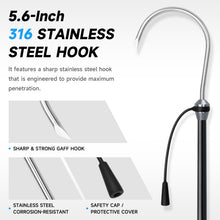 Load image into Gallery viewer, SANLIKE Carbon Fiber Fishing Gaff S316 Stainless Steel Hook Non-slip Handle
