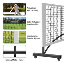 Load image into Gallery viewer, SANLIKE 22ft Portable Table Tennis Net System Kit Wheeled design for quick set up Wear and tear resistant mesh surface for indoor and outdoor use
