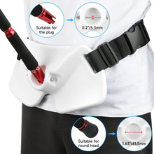 Load image into Gallery viewer, SANLIKE Fishing Belt Rod Holder Adjustable Length Fishing Fighting Waist Belt with EVA Padded Great Plastic Material Fighting Belt WHITE
