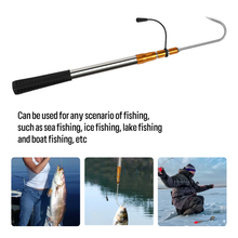 Load image into Gallery viewer, SANLIKE Telescopic Fish Gaff Pole with Stainless Sea Fishing Spear Hook Tackle Rubber Handle for Saltwater Offshore Tool
