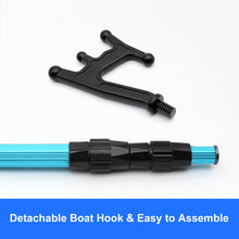 Load image into Gallery viewer, SANLIKE Blue Telescopic Hooks Floating Telescopic Aluminium Spear Rods Accessories Docking Push Rods Outdoor Fishing Tools
