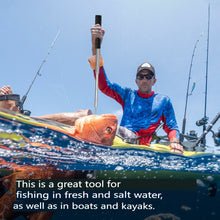Load image into Gallery viewer, SANLIKE 60cm Telescopic Fishing Hook Stainless Steel Hook Aluminium Telescopic Pole Rubber Grip Outdoor Fishing Accessories
