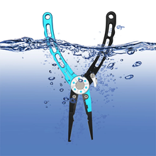 Load image into Gallery viewer, SANLIKE Multifunctional Fishing Pliers Tether Combo Hooks Remover Fishing Line Scissors Hand Grip Clip Portable Tackle Tool
