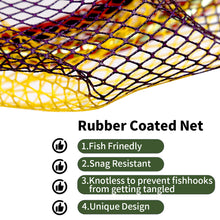 Load image into Gallery viewer, SANLIKE Fishing Net Fish Landing Net Collapsible Fish Net with Anti-Slip Telescoping Rubber Pole Handle for Kids Adults
