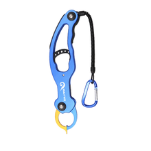 Load image into Gallery viewer, SANLIKE Fishing Lip Grip Aluminum Fishing Pliers Handle with Lost Cord Easy to Carry Fisherman Control Tackle Tools
